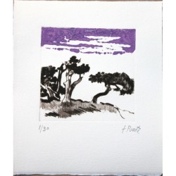 paisaje para un cielo malva